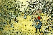 Carl Larsson appleskorden oil painting on canvas